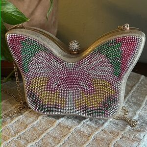 Butterfly Crystal Clutch